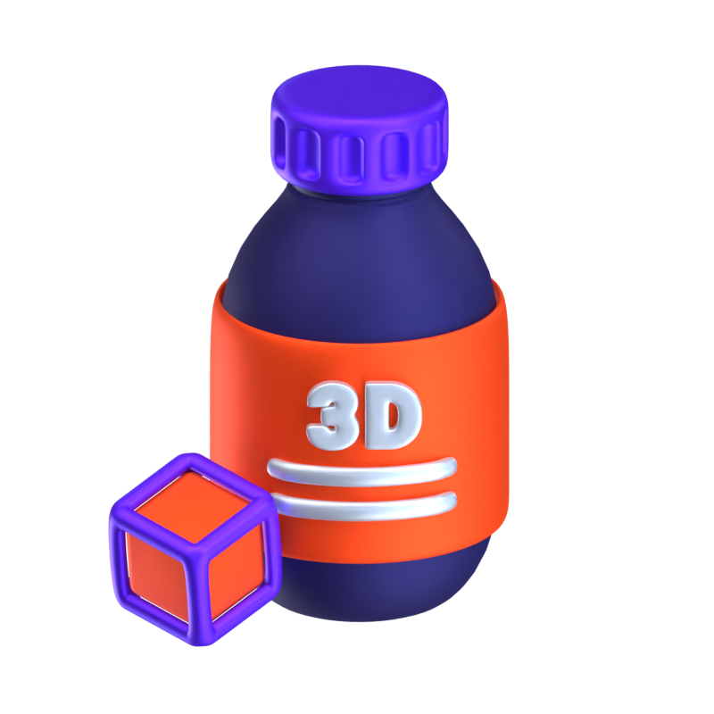 Botella 3D Icono 3D