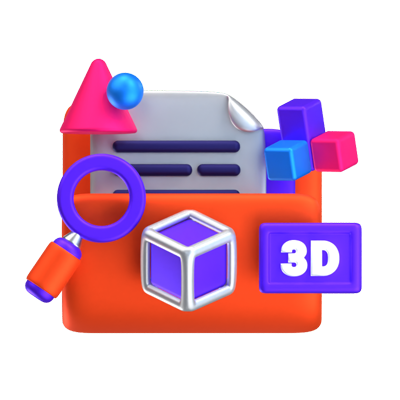 Cad Designing 3D Icon 3D Graphic