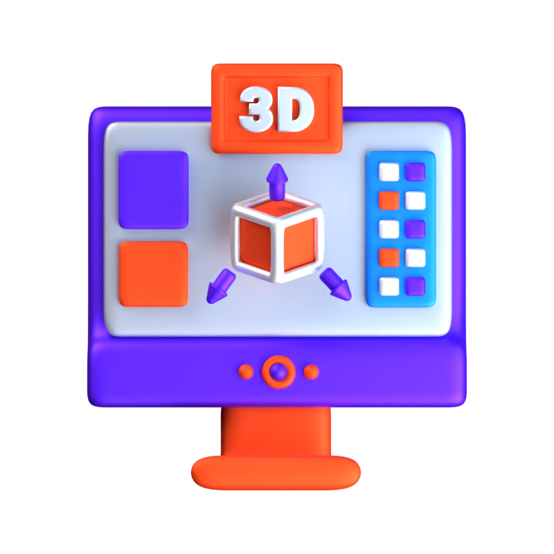 3D 웹 디자인 3D 아이콘