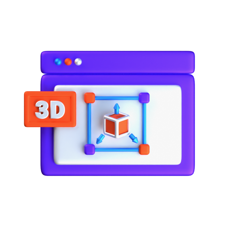 3D Designing 3D Icon