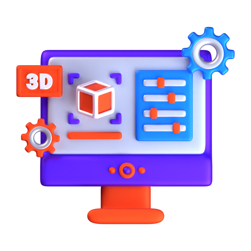 3D Designing 3D Icon