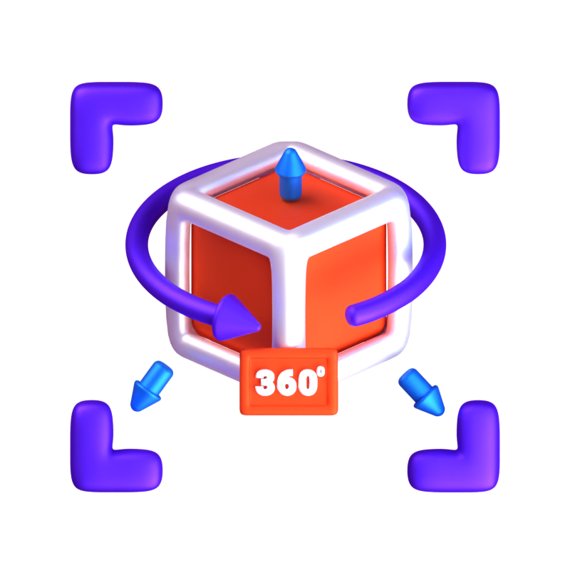 360 Degree View 3D Icon