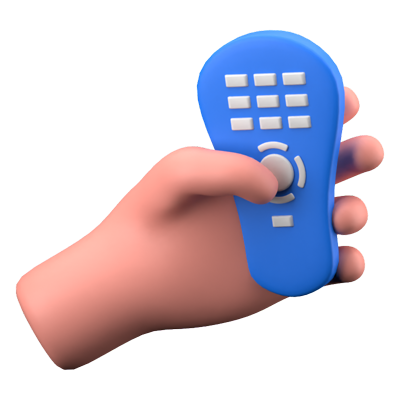 Remote 3D Icon 3D Graphic