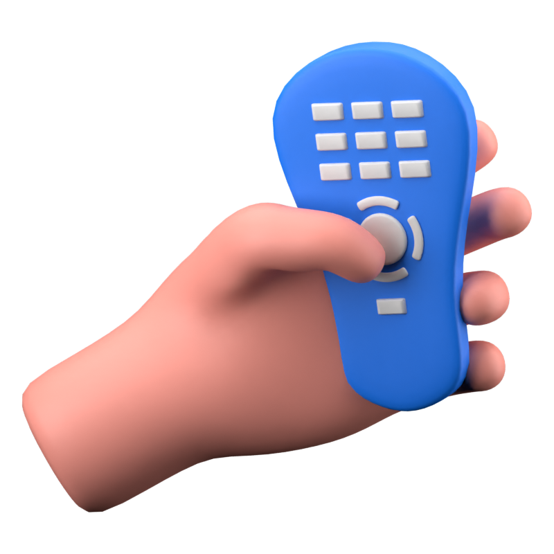 Remote 3D Icon 3D Graphic