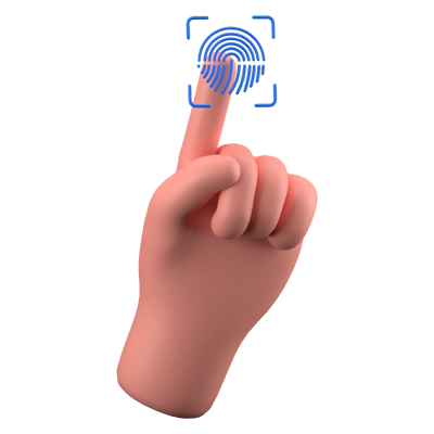 Fingerabdruck 3D-Symbol 3D Graphic