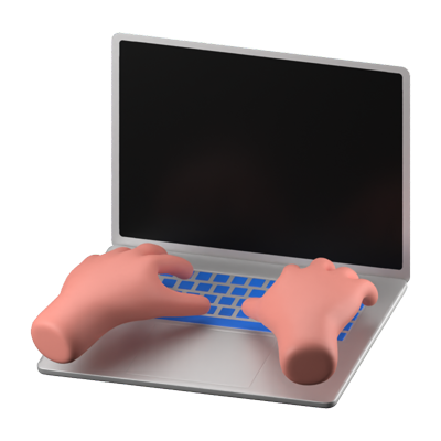 Laptop 3D-Symbol 3D Graphic