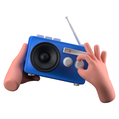 radio icono 3d 3D Graphic