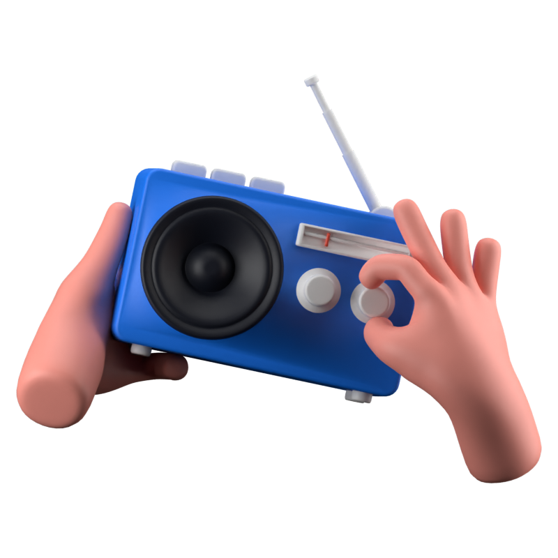 Radio Icono 3D 3D Graphic