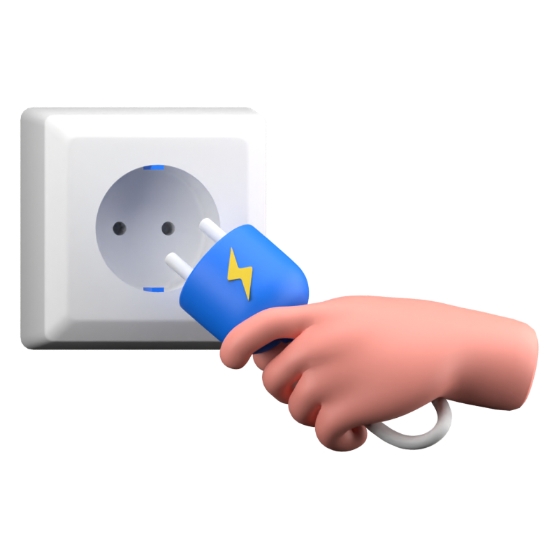 Power Plug 3D Icon