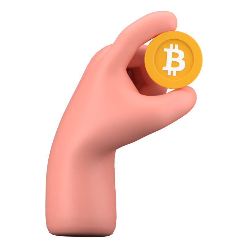 Bitcoin Icono 3D 3D Graphic