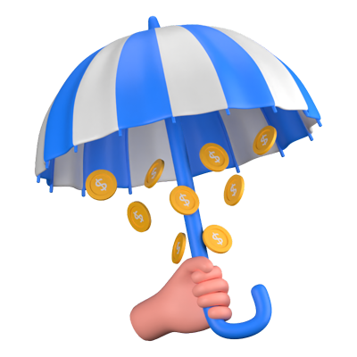 versicherung regenschirm 3d icon 3D Graphic