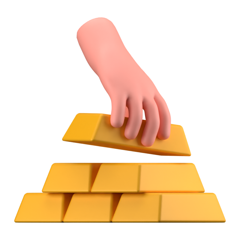 Gold Ingod 3D Icon