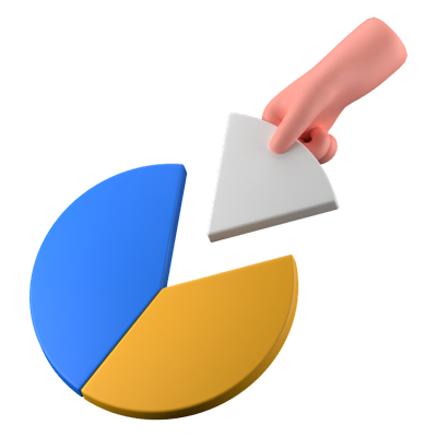 Diagramm Pie 3D-Symbol 3D Graphic