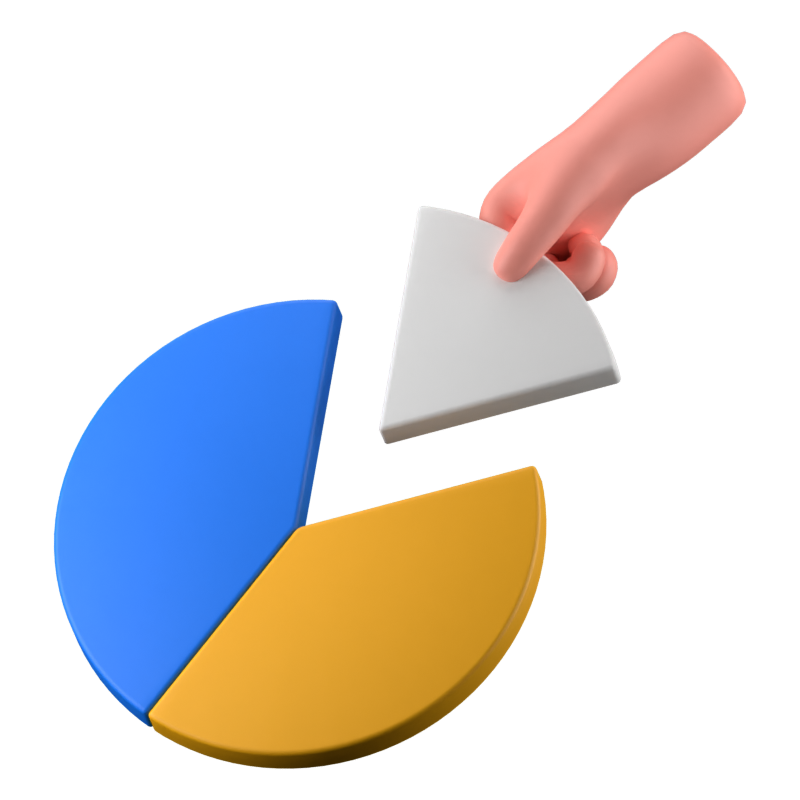 Diagramm Pie 3D-Symbol 3D Graphic