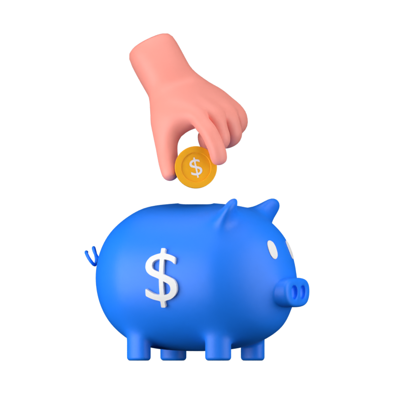 Piggy Bank 3D Icon 3D Graphic