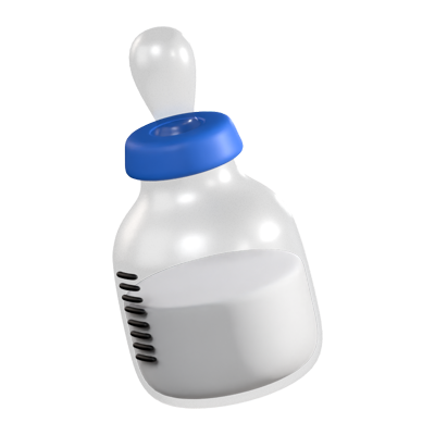 Milk Bottle 3D Icon 3D Graphic