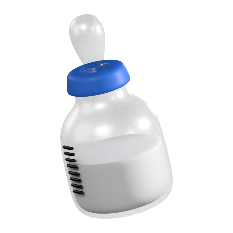 Milk Bottle 3D Icon 3D Graphic