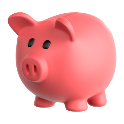 Piggy Bank 3D Icon 3D Graphic