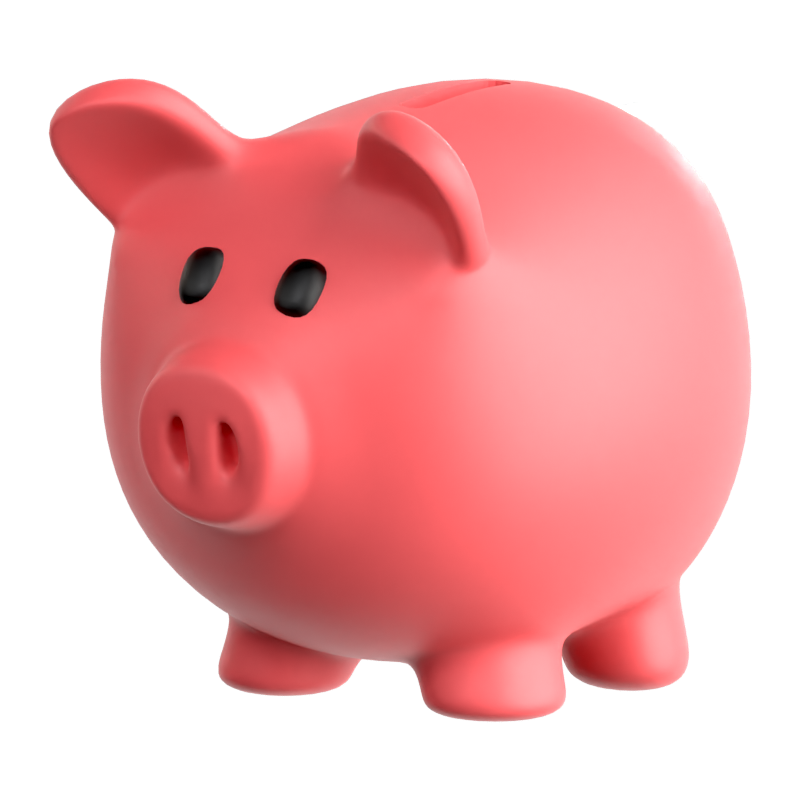 Piggy Bank 3D Icon 3D Graphic