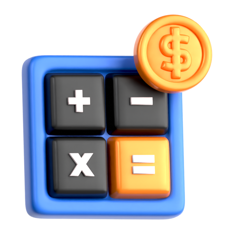 Calculadora de dinero Icono 3D