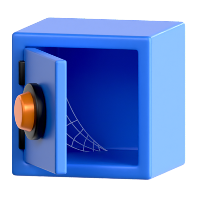 leere sicherheitsbox 3d-symbol 3D Graphic