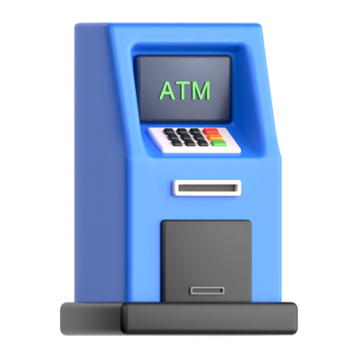 ATM Machine 3D Icon 3D Graphic