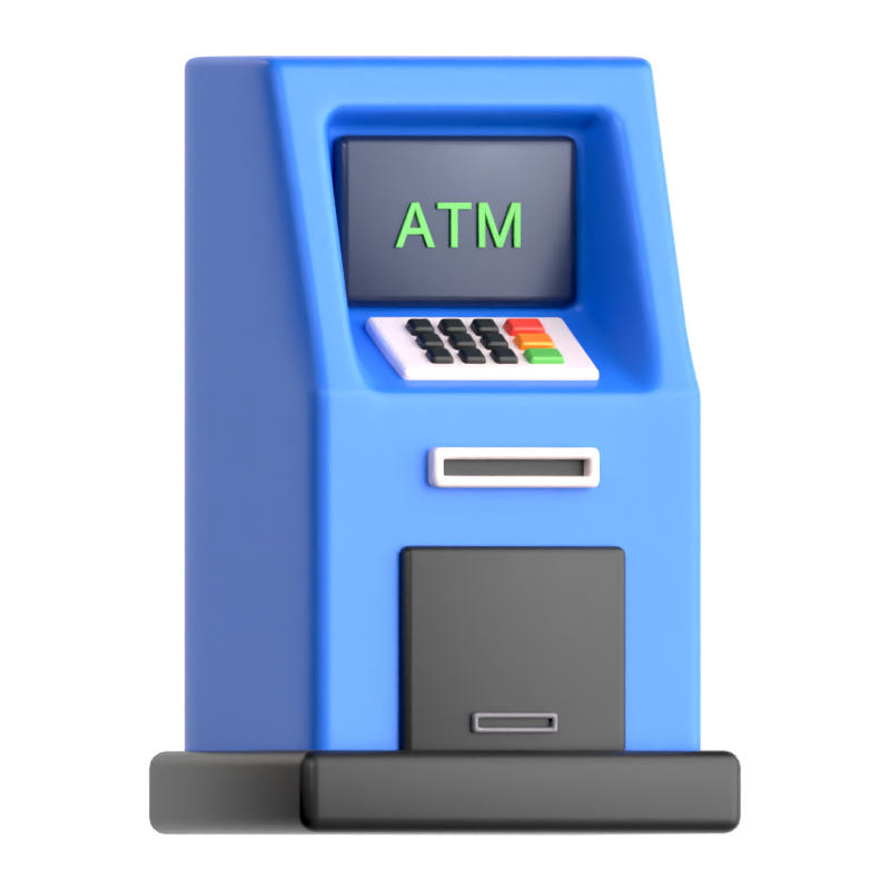 ATM Machine 3D Icon 3D Graphic