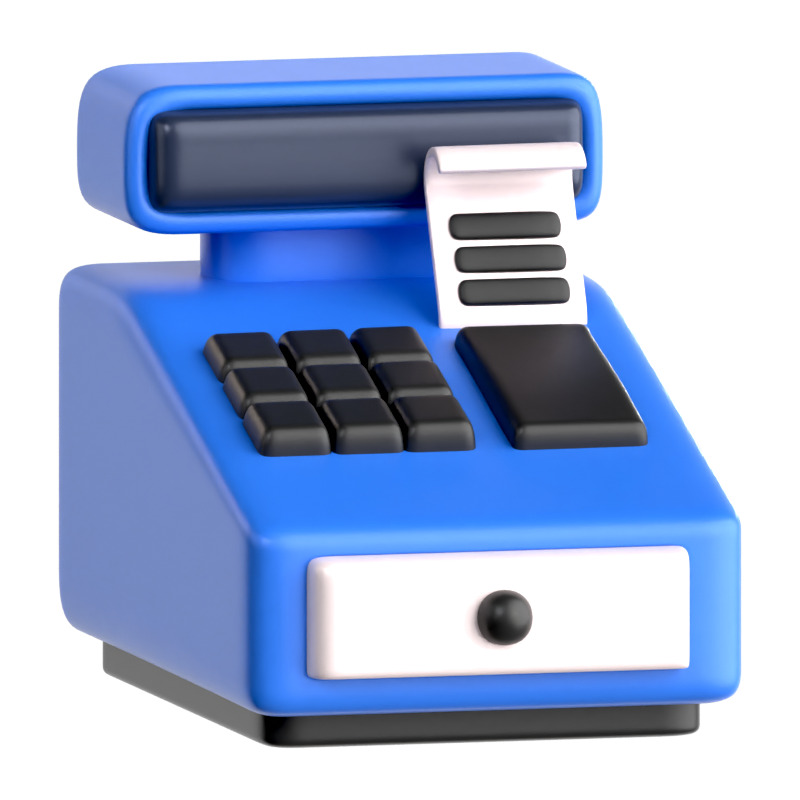 Cashier 3D Icon 3D Graphic