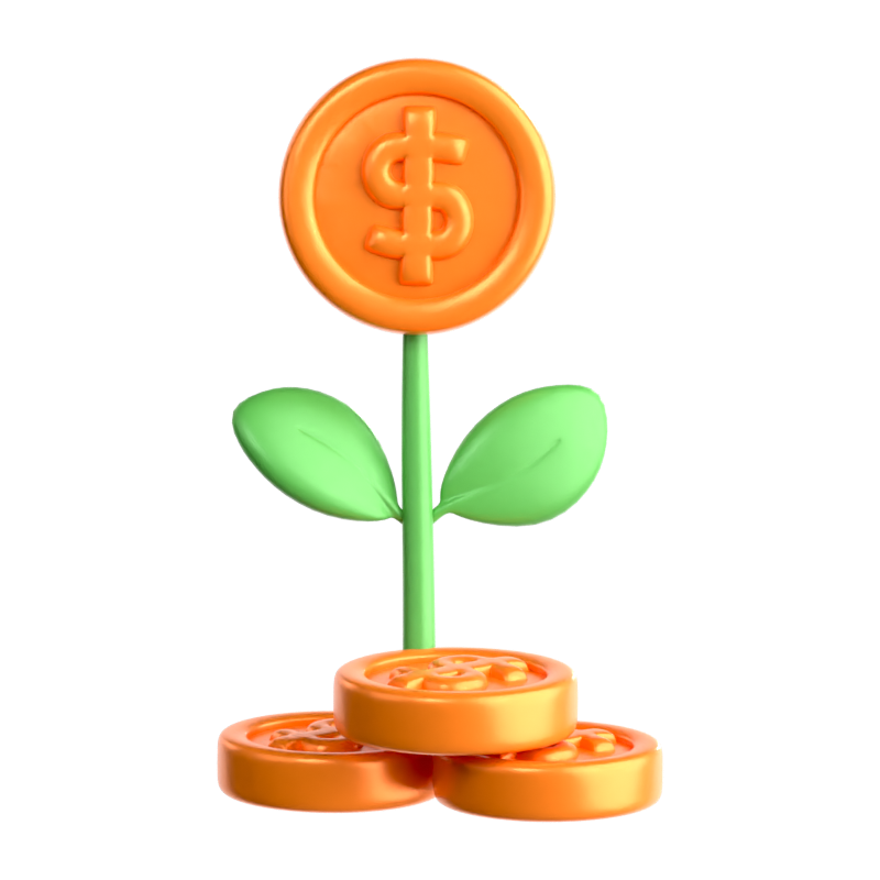 Money Plant 3D Icon