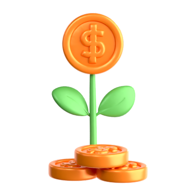 Money Plant 3D Icon 3D Graphic