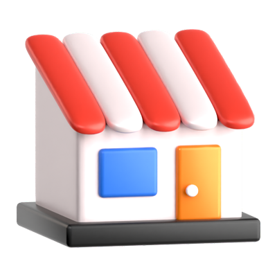 Store Building 3D Icon 3D Graphic