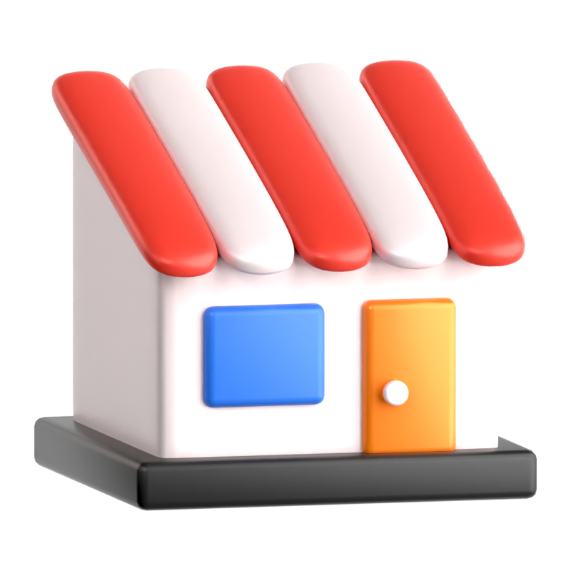 Store Building 3D Icon 3D Graphic