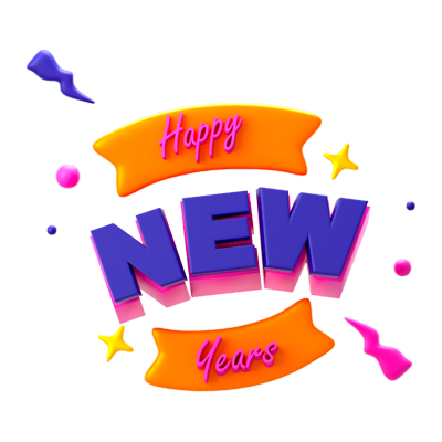 New Year Text 3D Icon 3D Graphic