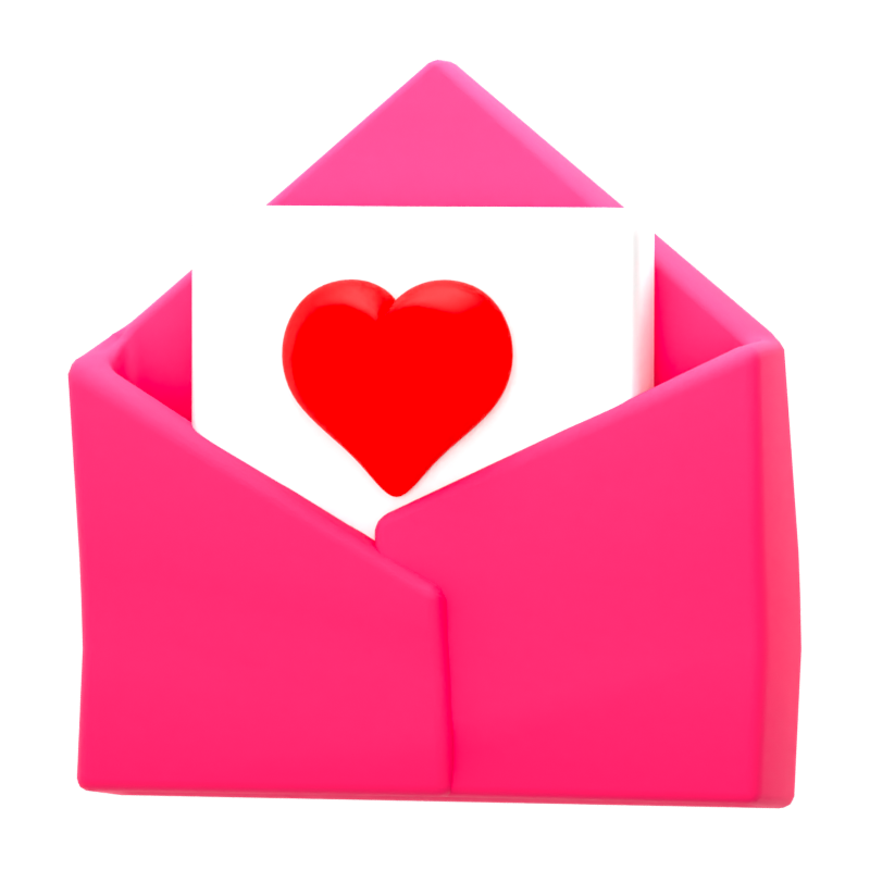 Love Mail 3D Icon