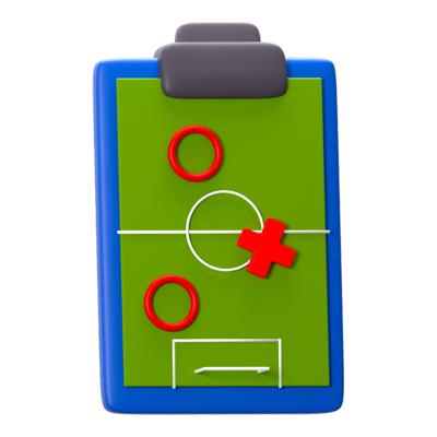 Football Strategy Board 3D Icon 3D Graphic