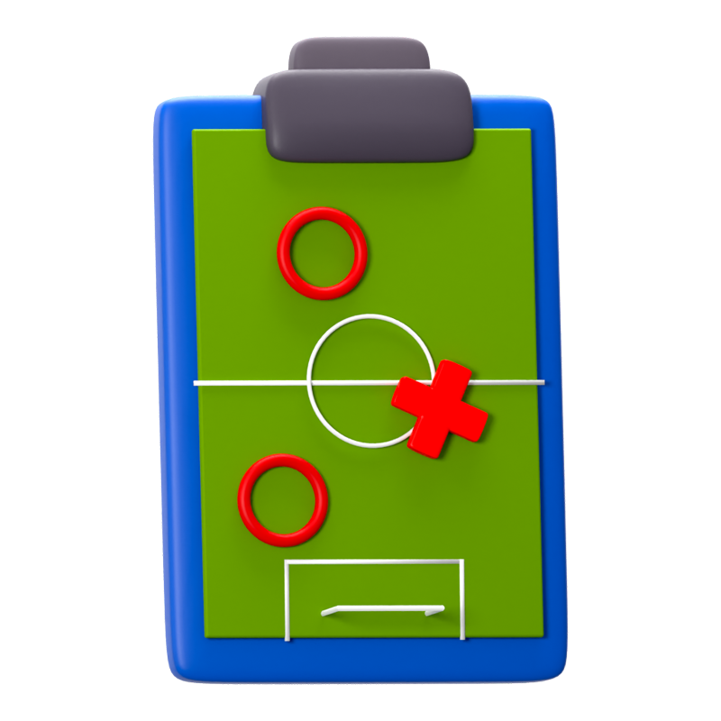 Fußball Strategie Board 3D Icon