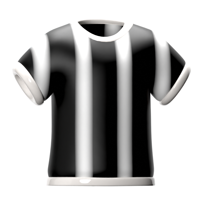 Icono 3D del maillot de árbitro 3D Graphic