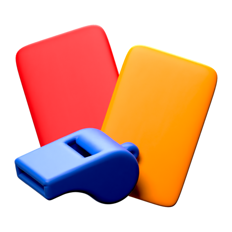 Referee Cards 3D Icon 3D Graphic