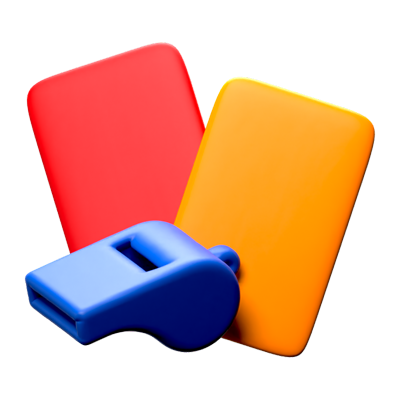 Referee Cards 3D Icon 3D Graphic