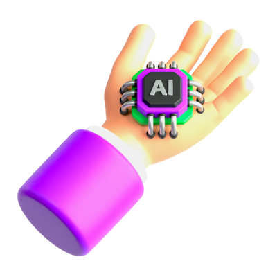 Hand Processor 3D Icon 3D Graphic