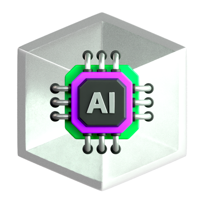 AI Box 3D-Symbol 3D Graphic