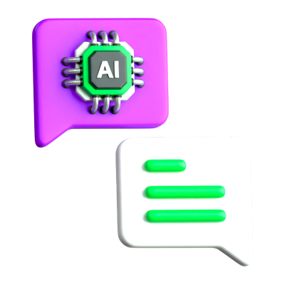 AI Chat 3D-Symbol 3D Graphic