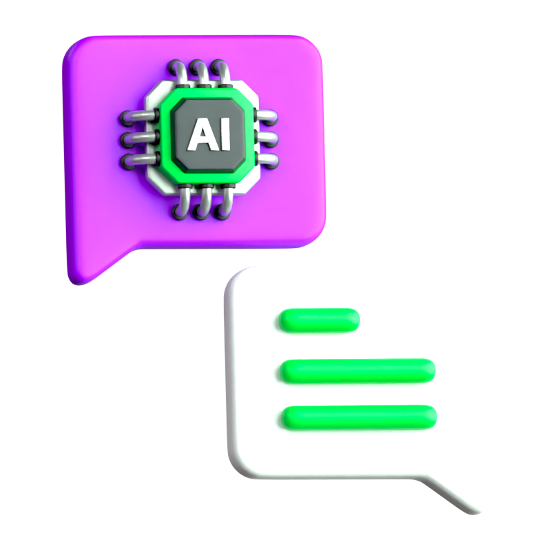 AI Chat Icono 3D 3D Graphic