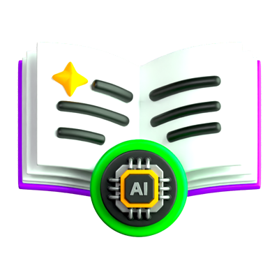 AI Learning Icono 3D 3D Graphic