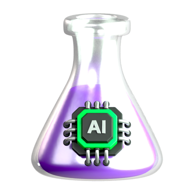 AI-Labor 3D-Symbol 3D Graphic