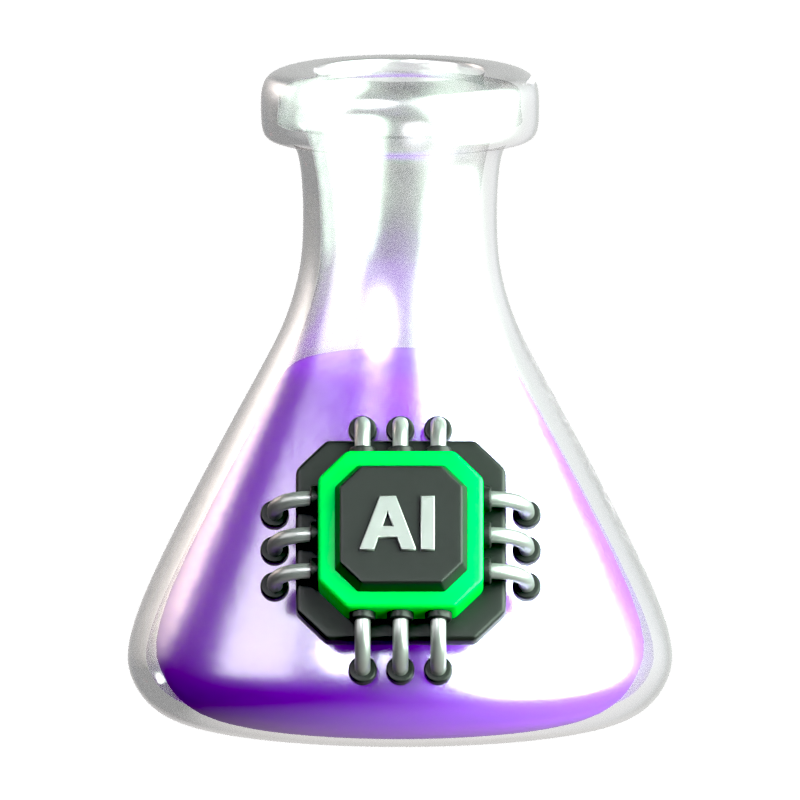 AI-Labor 3D-Symbol 3D Graphic