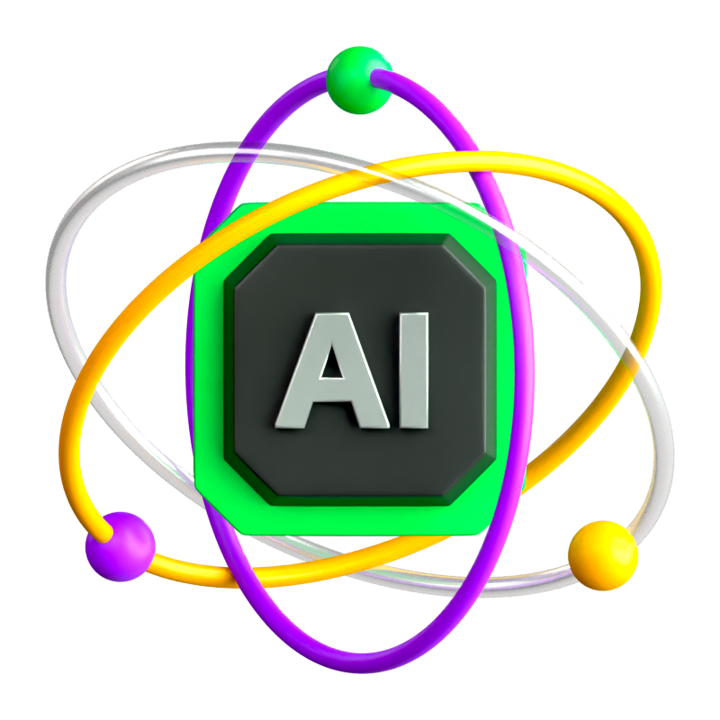 AI Atom 3D Icon