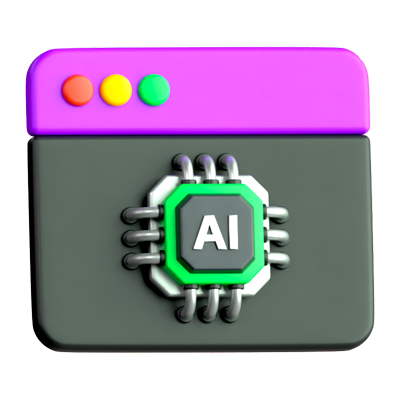 AI App 3D Icon 3D Graphic