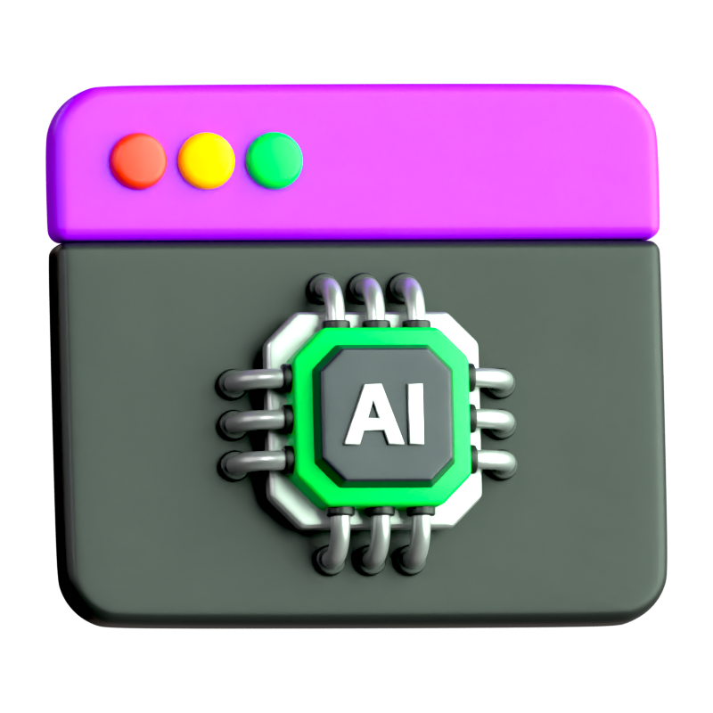 AI App 3D Icon