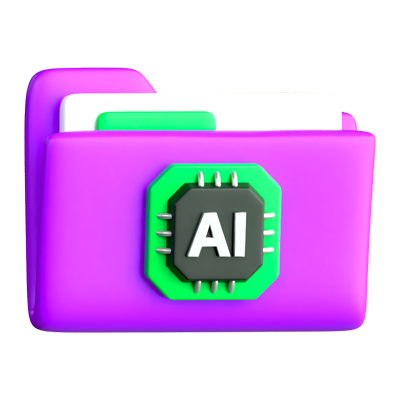 AI-Ordner 3D-Symbol 3D Graphic